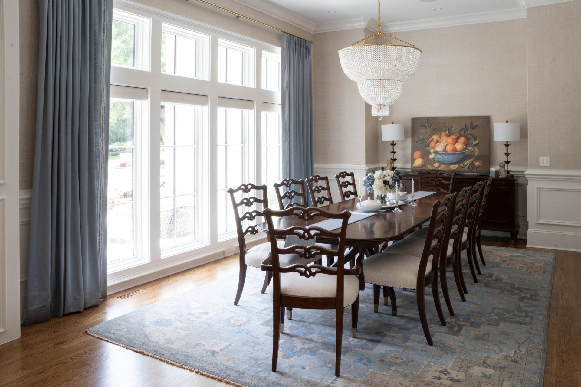 Formal dining room in a Robert Long Construction custom home