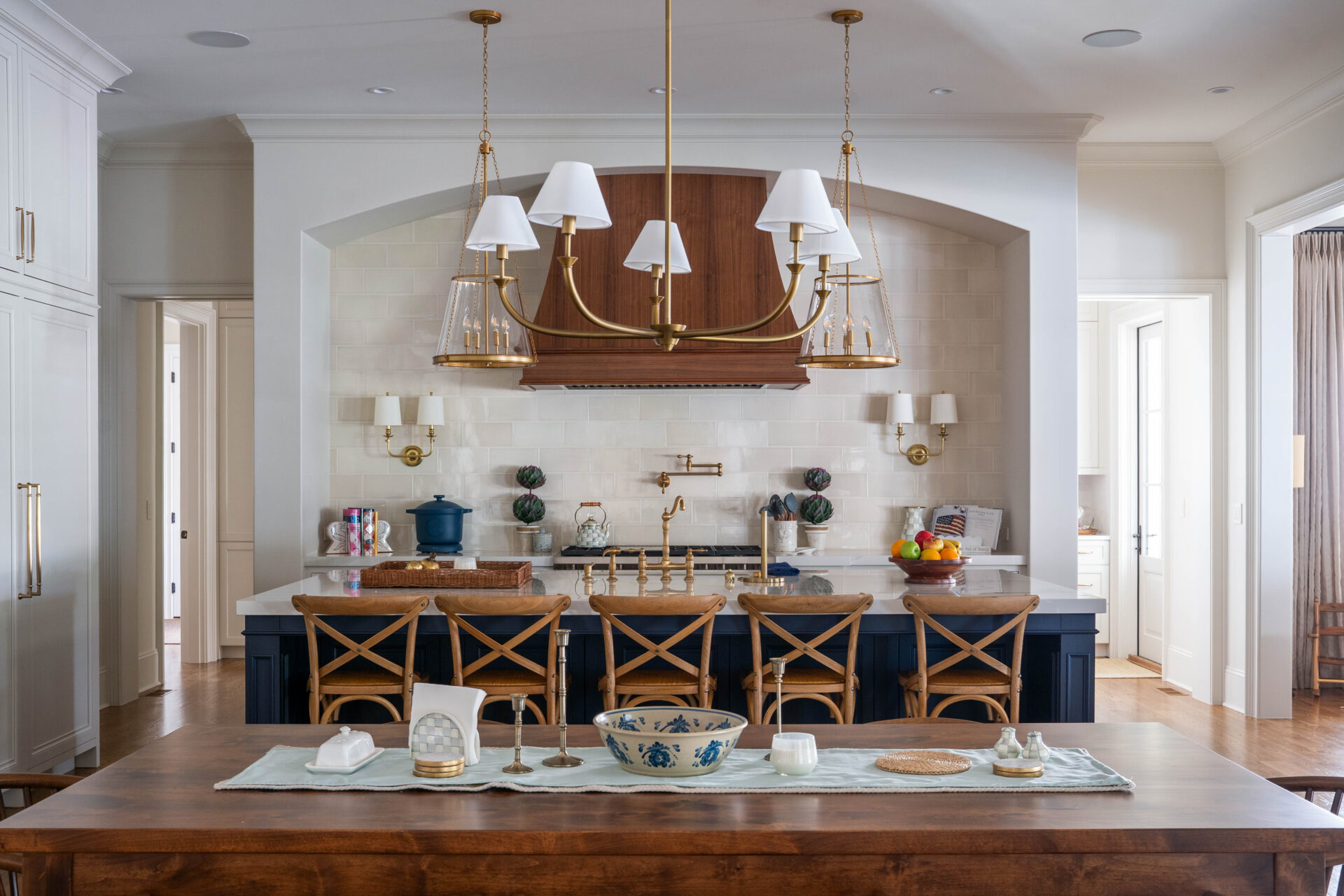 Custom kitchen in a home built by Robert Long Construction